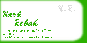 mark rebak business card